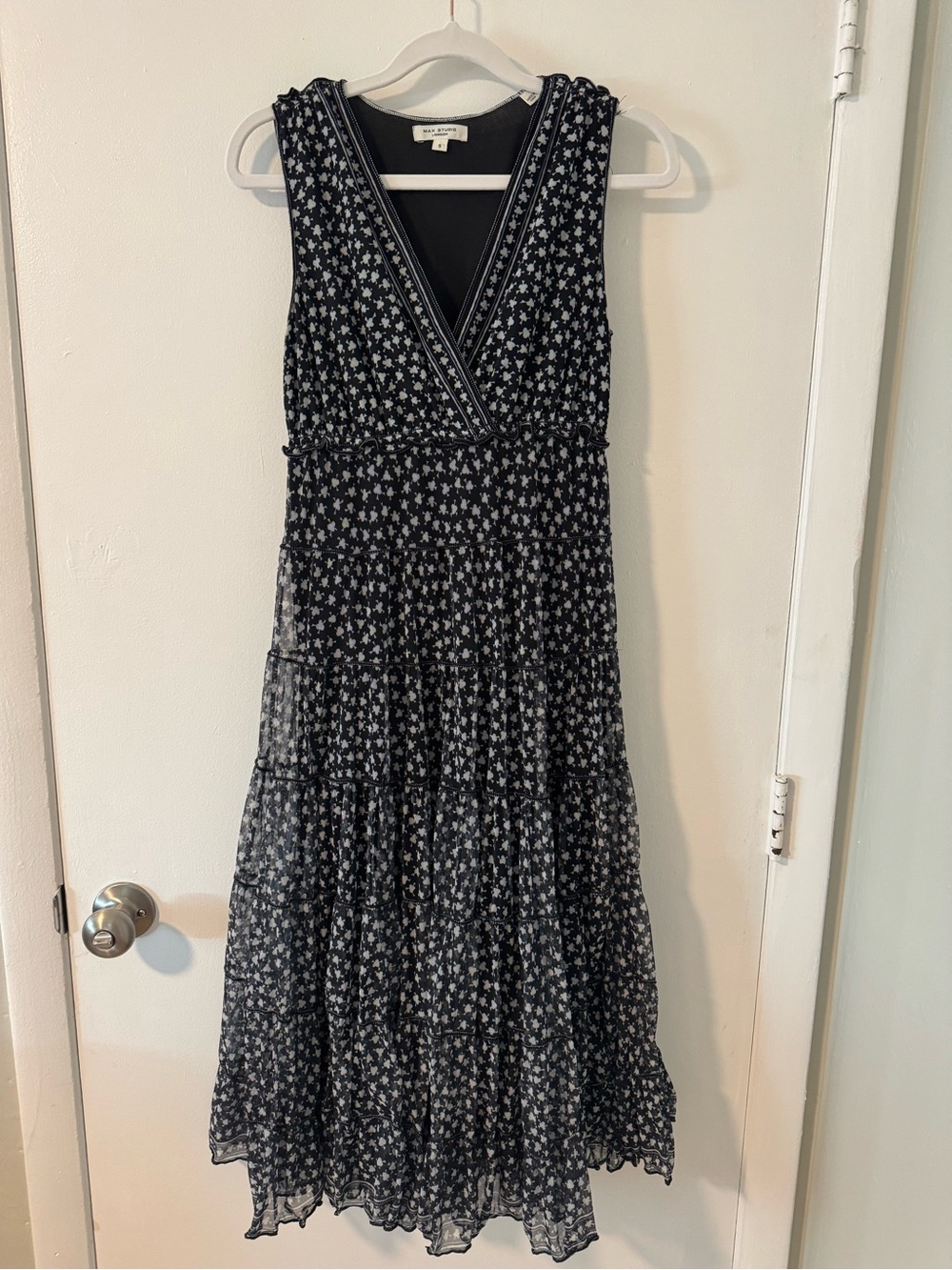 Max Studio Black and White Floral Dress